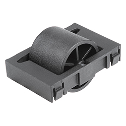 Éléments roulants en plastique pour rails à rouleaux, Forme A (10448)
