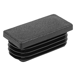 Bouchons d'obturation en plastique pour tubes ronds et carrés, Forme C, rectangulaires (29056)