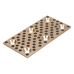 Plaques de frottement en bronze, sans entretien, Forme D (23765-01)