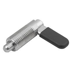 Doigts d'indexage verrouillables en inox, Forme C, avec capuchon de verrouillage, sans écrou (03099-11)