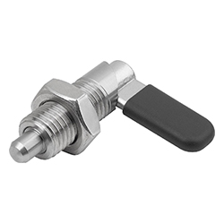 Doigts d'indexage verrouillables en inox, Forme D, avec capuchon de verrouillage, avec écrou (03099-11)