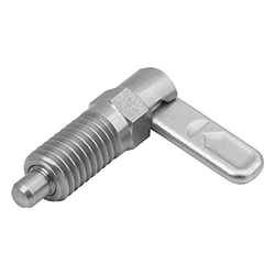 Doigts d'indexage verrouillables en inox avec butée, Forme A, sans capuchon de verrouillage, sans écrou (03099-22)
