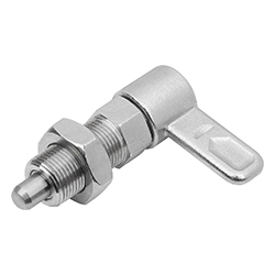 Doigt d'indexage verrouillable en inox à guidage interne, Forme B, sans capuchon de verrouillage, avec écrou (03099-35)
