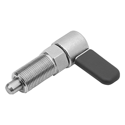 Doigt d'indexage verrouillable en inox à guidage interne, Forme C, avec capuchon de verrouillage, sans écrou (03099-35)