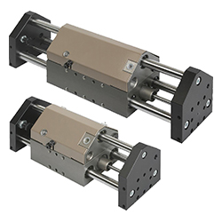 Module linéaire pneumatique avec trois guidages cylindriques (20000)