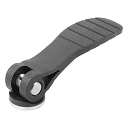 Leviers à serrage rapide avec poignée en plastique et taraudage, en acier ou inox, pouces (04232)