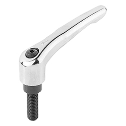 Manette indexable avec insert fileté, chromé brillante, pouces (06460)