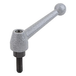 Manette indexable en acier avec filetage, pouces (06441)