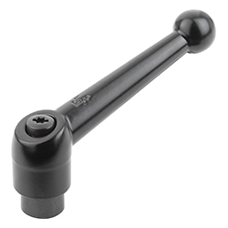 Manette indexable avec insert taraudé, pouces (06410)