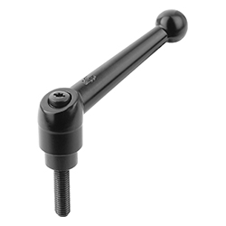 Manette indexable avec insert fileté, pouces (06430)