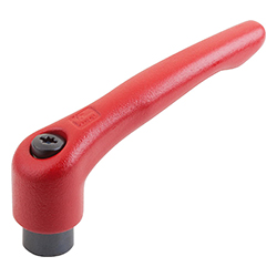 Manette indexable en acier avec taraudage, pouces (06442)