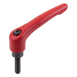 Manette indexable en acier avec filetage, pouces (06443)