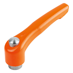 Manette indexable avec bouchon de protection avec insert taraudé en Inox, pouces (06451)