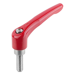 Manette indexable avec insert fileté en Inox, pouces (06461)