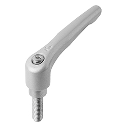 Manette indexable avec insert fileté en Inox, chromé brillante, pouces (06461)