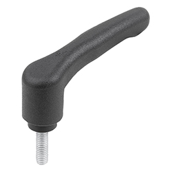 Manette indexable ECO en plastique avec filetage, pouces (06613-04)