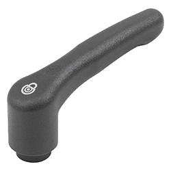 Manette indexable en plastique avec taraudage et fonction de sécurité, pouces (06613-10)