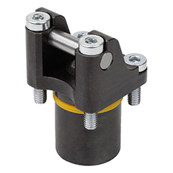 Vérin de bridage à levier rotatif hydraulique avec rappel par ressort, Forme B, à simple effet (04624-20)
