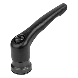 Manette indexable en zinc avec taraudage et palier anti-friction, à texture mate (06450-10)