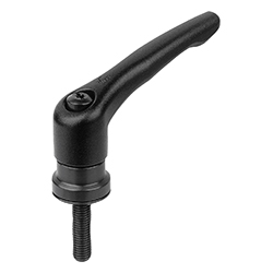Manette indexable en zinc avec filetage et palier anti-friction, à texture mate (06460-10)