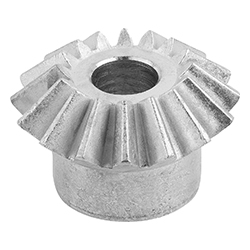 Engrenages coniques en zinc, rapport 1:1 moulés, denture droite, angle de pression 20° (22433)