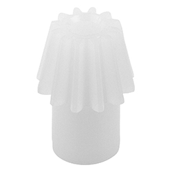 Engrenages coniques en plastique, rapport 1:5 traités par pulvérisation, denture droite, angle de pression 20° (22432)