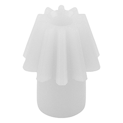 Engrenages coniques en plastique, rapport 1:4 traités par pulvérisation, denture droite, angle de pression 20° (22432)