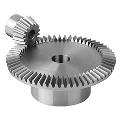 Engrenage conique en acier, rapport 1:4 Denture droite fraisée, angle de pression 20° (22430)