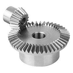 Engrenage conique en acier, rapport 1:3 Denture droite fraisée, angle de pression 20° (22430)