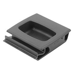 Fermeture à déclic en plastique avec creux de poignée, encliquetable, Forme C, moyenne (05596-42)