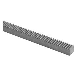 Crémaillères en acier Denture droite fraisée, angle de pression 20° (22420)