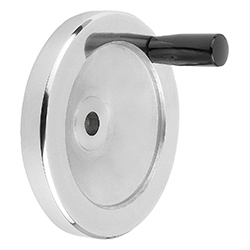 Volant plein en aluminium, avec poignée cylindrique fixe, pouces (06275)