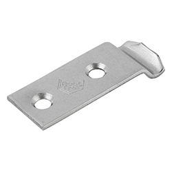 Contre-crochet pour grenouillère Forme B courbé, acier inox. (05530-05)