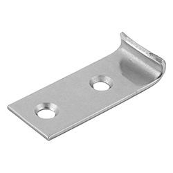 Contre-crochet pour grenouillère Forme A droit, acier inox. (05530-05)