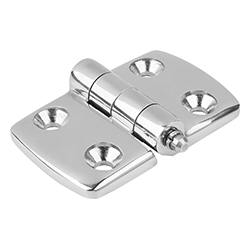 Charnières en inox, séparables, démontables, Forme C, avec broche/tête et goupille fendue (27875-04)