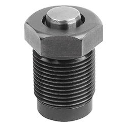 Vérin à visser hydraulique, à simple effet avec rappel par ressort, Forme A (04624-70)