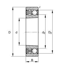 Roulements à rotule sur billes / à deux rangées / 22xx-K / 2RS / alésage conique / FAG