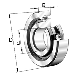 Roulement à billes à contact oblique BSB..-SU-XL, à simple effet, non vissable