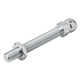 Pieds pivotants, broches filetées, acier ou acier inoxydable (K0421)
