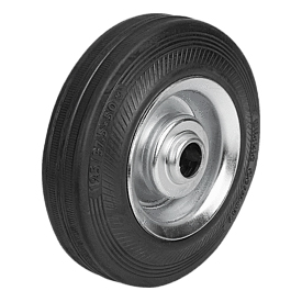 Roues avec pneus en caoutchouc sur jantes en tôle d’acier (K1776)