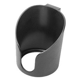 Porte-gobelet, plastique, pour profilés en aluminium, fermé ou ouvert (K1632)