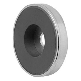 Aimants à pot peu profond avec lamage, ferrite dure (K0554)