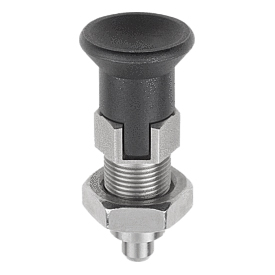 Poussoirs d’indexation - Premium avec broche cylindrique, forme D (K0736)