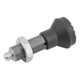 Poussoirs d’indexation, acier inoxydable, sans collier, forme H (K0344)