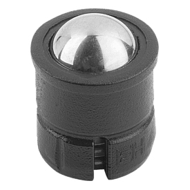 Poussoirs à ressort, version lisse, auto-serrants, plastique (K1171)