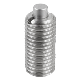 Poussoirs à ressort à six pans creux et broche de butée aplatie, acier inoxydable (K1379)