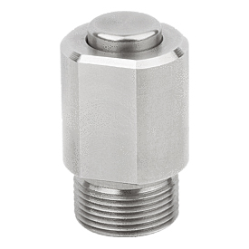 Fermetures à bouton-poussoir, acier inoxydable, forme B, sans tête (K1562)