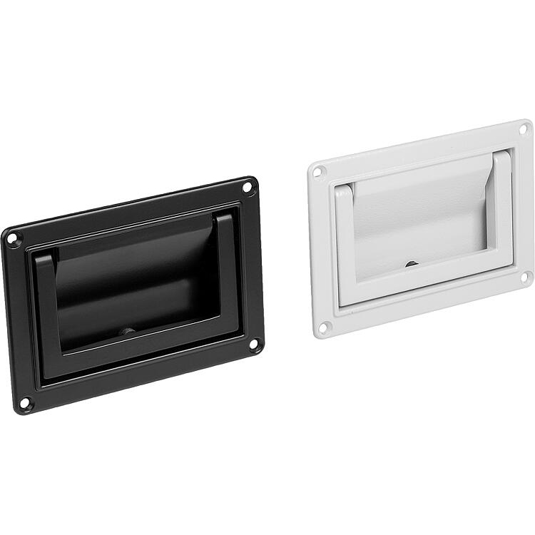 Poignées alcôve escamotables en aluminium, à ressort de rappel (K1795)