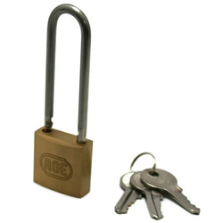 Cadenas à serrure double longue corde en acier inoxydable, numéro de longueur de corde différent