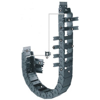 Chaîne porte-câbles de type à ouverture et fermeture à séparation externe, modèle intermédiaire (E2/000), type 2500